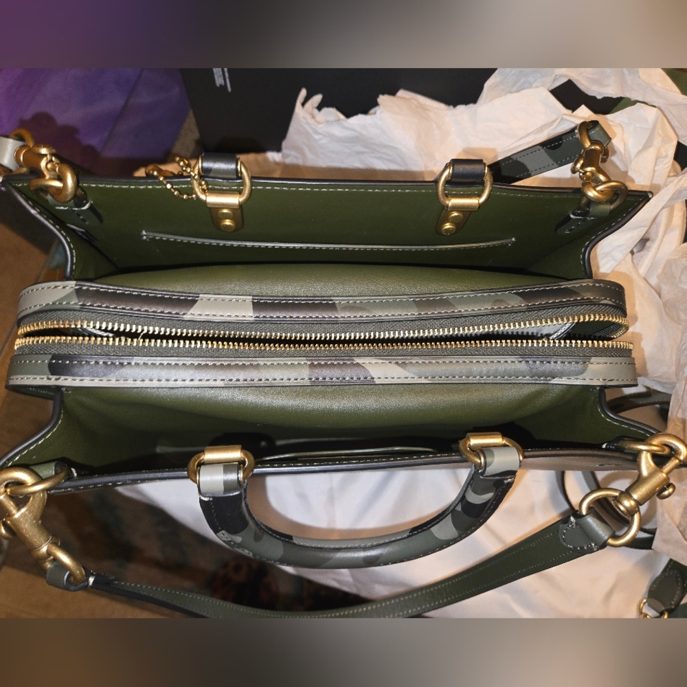 Coach Rogue Camouflage Print Tote with Gold Hardware - Picture 7 of 16